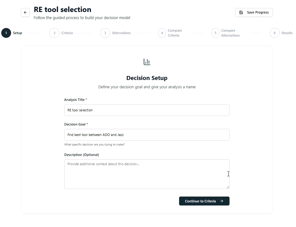 Analytic Hierarchy Process (AHP) Tool showcase 3